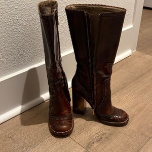 Dolce & Gabbana Dark Brown Heeled Boots